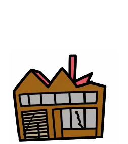 Empty cartoon warehouse