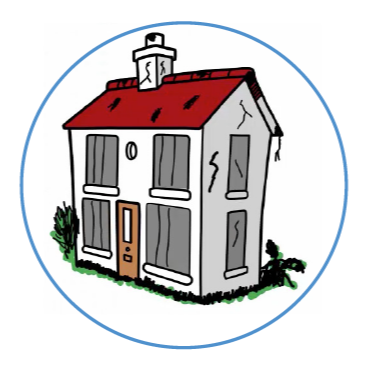 Cartoon house with red roof